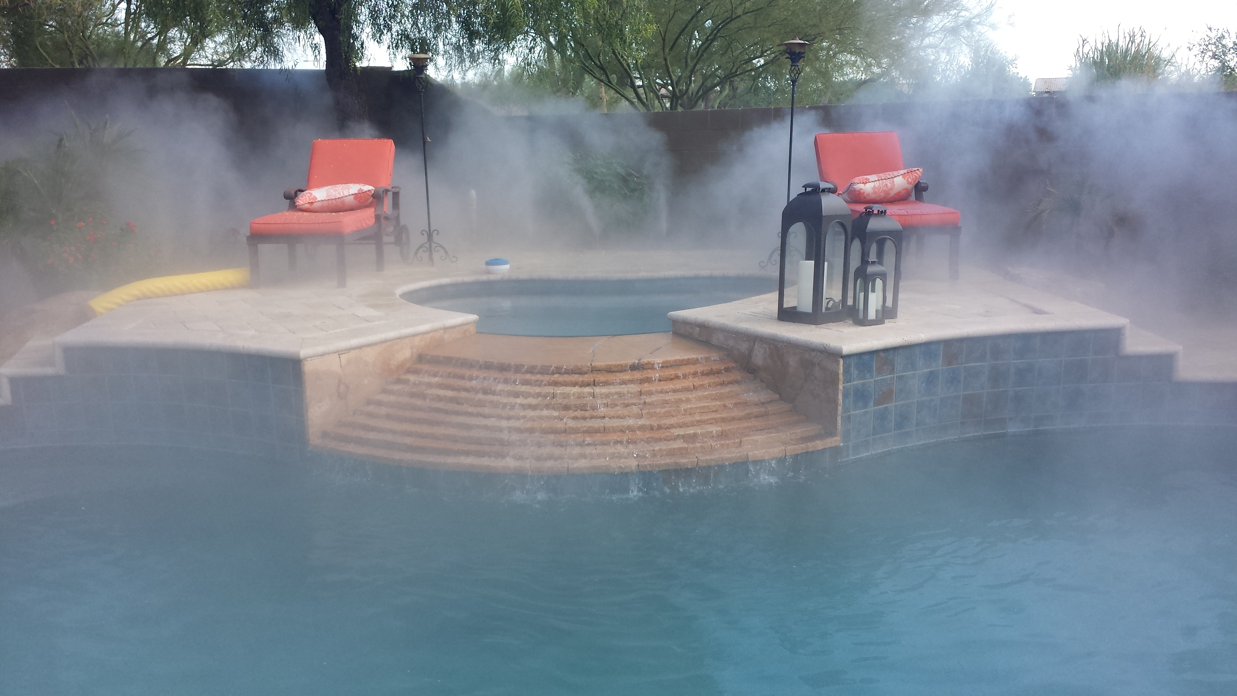 Pool misting effects